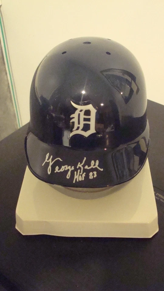 MINICASCO AUTOGRAFIADO POR GEORGE KELL TIGRES DE DETROIT FIRMADO 1983 HOF Foto 2 de 4