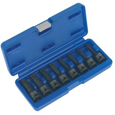 Sealey Impact TRX-Star* Socket Bit Set 8pc 1/2''Sq Drive Chrome Molybdenum Steel