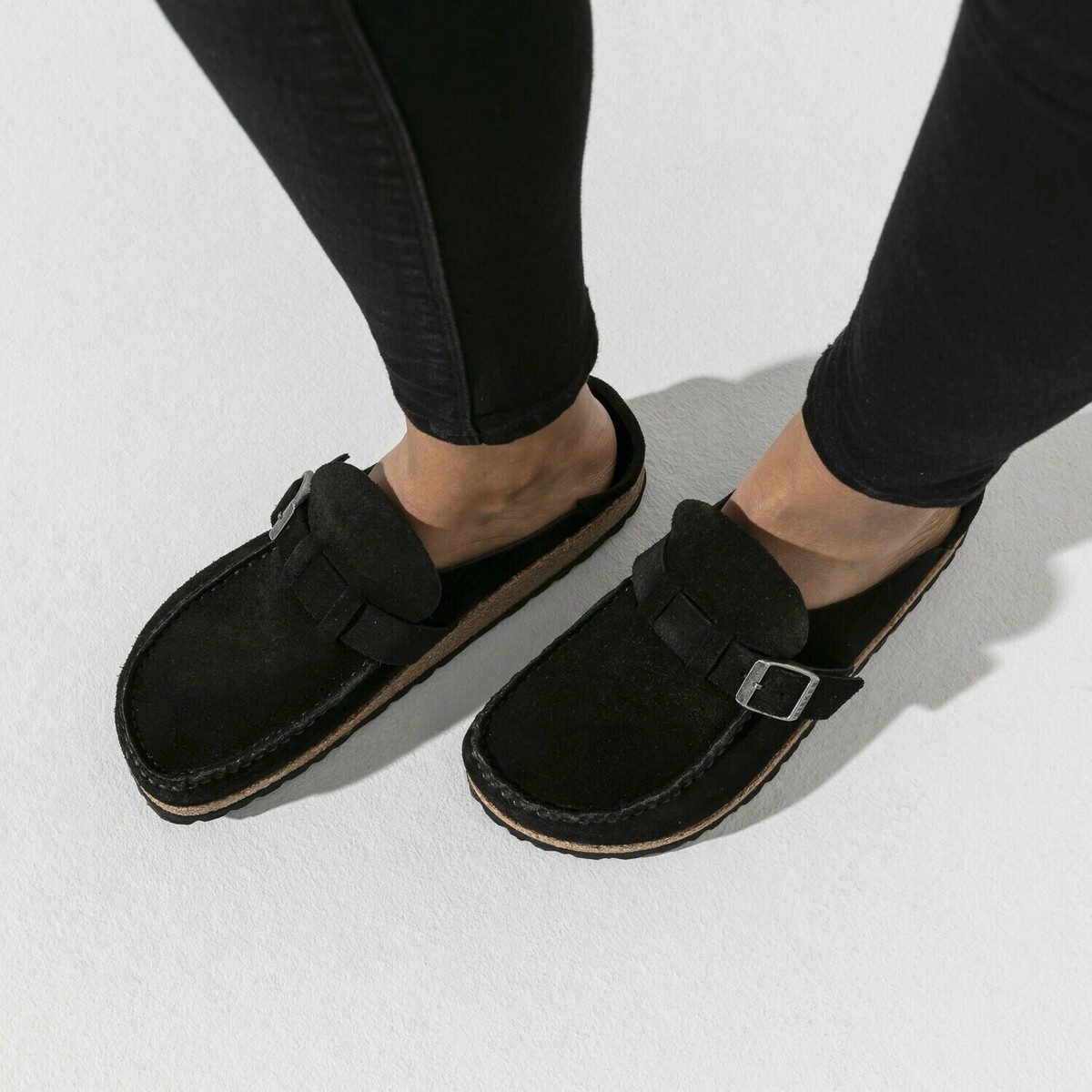 【最終お値下げ】BIRKENSTOCK BUCKLEY BLACK 36 Women's Birkenstock Buckley Shearling Clog in Black Suede Leather