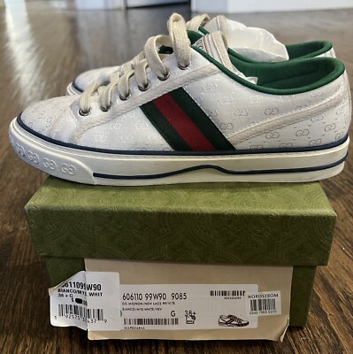 Gucci Tennis 1977 Low White Mini GG Women 