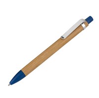 Holz-Kugelschreiber Aus Bambus / Farbe: Blau