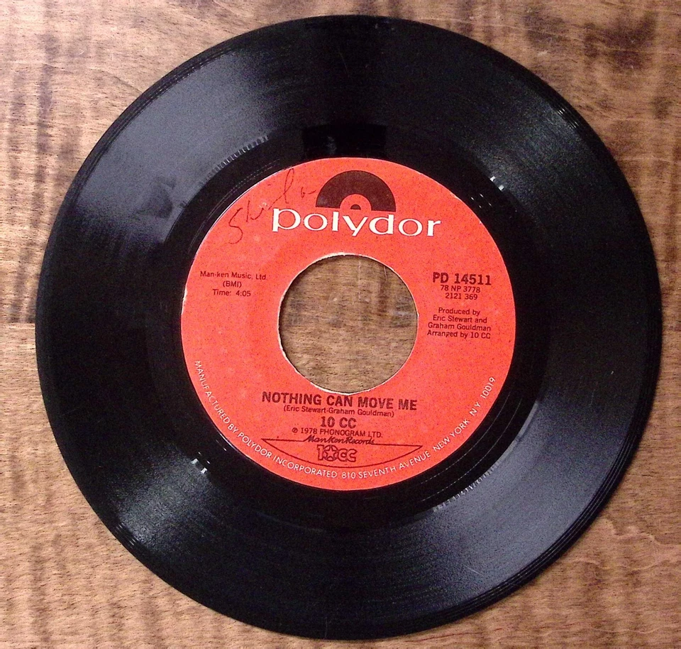 10 CC DREADLOCK HOLIDAY/NOTHING CAN MOVE ME POLYDOR RECORDS VINYL 45 53-26 - Image 3 of 3