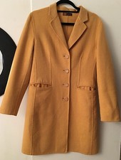 Auth Giorgio's Of Palm Beach 100% Cashmere Yellow Coat Jacket Sz 46 Us 8 M
