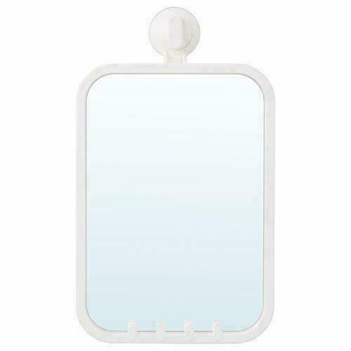 IKEA STUGVIK Suction Cup White Bathroom Mirror With Hooks for sale