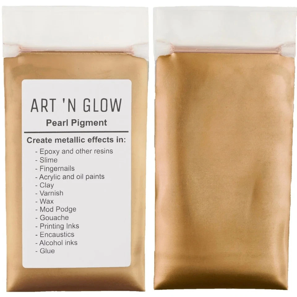 Art 'N Glow Mica Pearl Pigment Powder - (25 Grams) - 10+ Colors Available