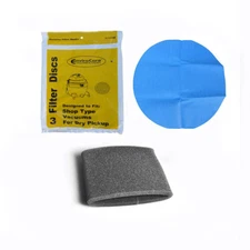 Fits For Shop Vac Reuseable Dry Filter W/3 Filter & Foam QS60A, QS30A, QS20A, QP