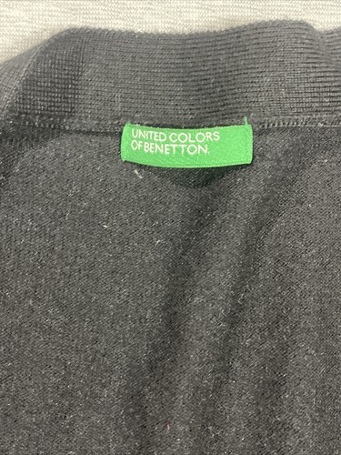 UNITED COLORS OF BENETTON WOMEN'S L SWEATER Tunic V Neck WOOL BLEND - Picture 7 of 8