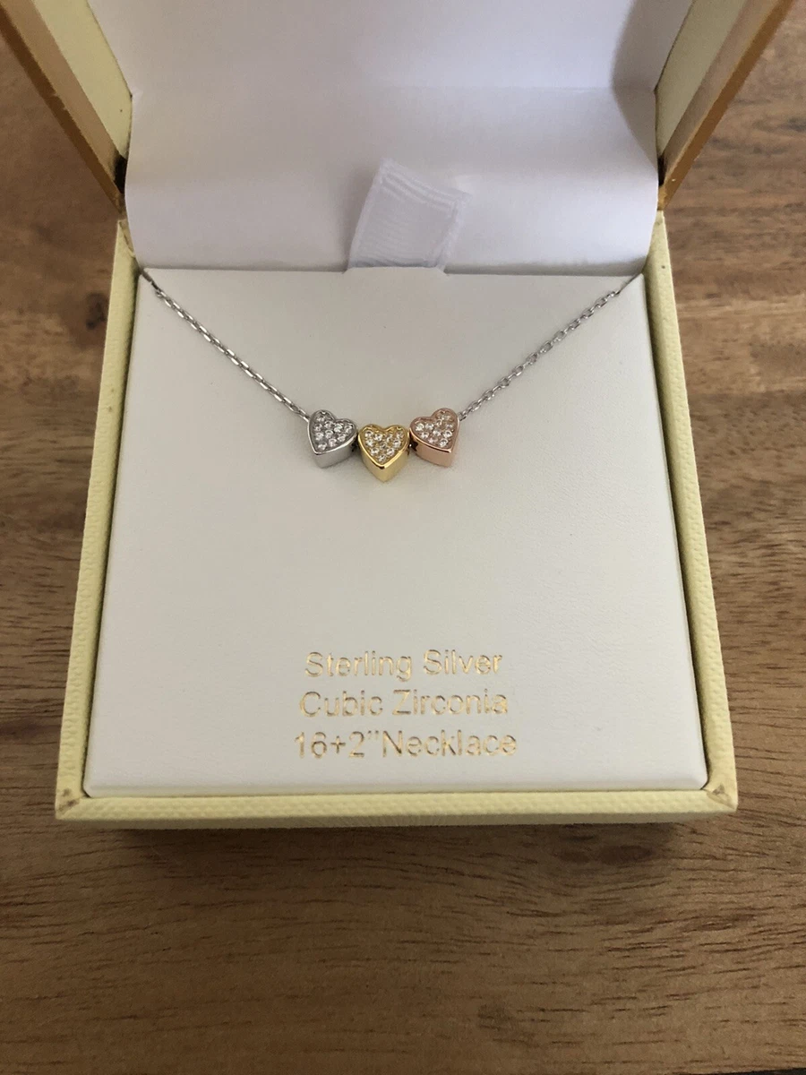 TABITHA WEBB Silver Gold Rose Gold 925 Sterling Silver Hearts