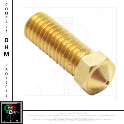 Volcano Extra Nozzle Modell D Lang Messing 0.6 MM für Glühfaden 1.75 3D Printer