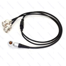 Sound Devices XL-LB2 Elbow 0B 5 pin to double BNC TIME CODE input output cable