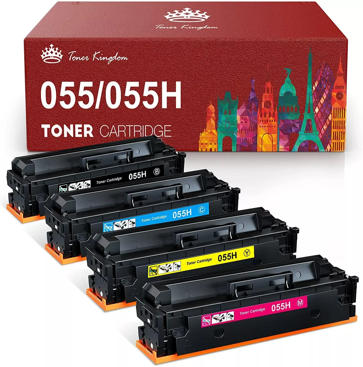 Toner Cartridge Set for Canon 055H 055 ImageClass MF741Cdw MF743Cdw  MF745Cdw Lot