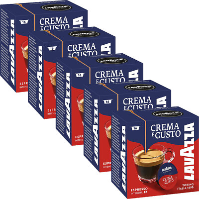 Lavazza Crema & Gusto Kapseln für ''A Modo Mio'' Maschinen (5er Pack)