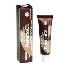 Genuine RefectoCil Eyelash Brow Tint Colour #3 Natural Brown 15m also for Beards