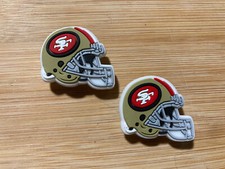 NFL San Francisco 49ers Football Helmet For Crocs Shoe Charms Jibbitz - 2piece