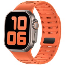 For iWatch Series 10/9/8/5/1/Ultra Soft Silicone Breathable Strap Magnetic Band