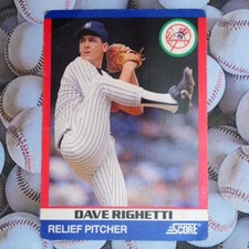 VTG MLB 1991 Score Superstar Baseball Card #68 Dave Righetti New York Yankees