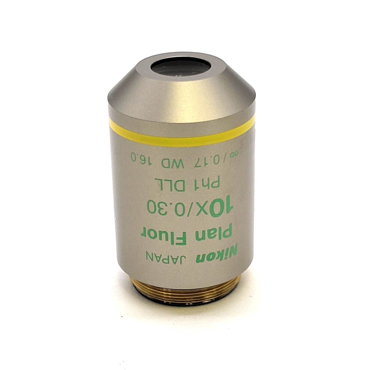 Nikon Microscope Objective CFI Plan Fluor 10x Ph1 DLL Phase Contrast - Main Image