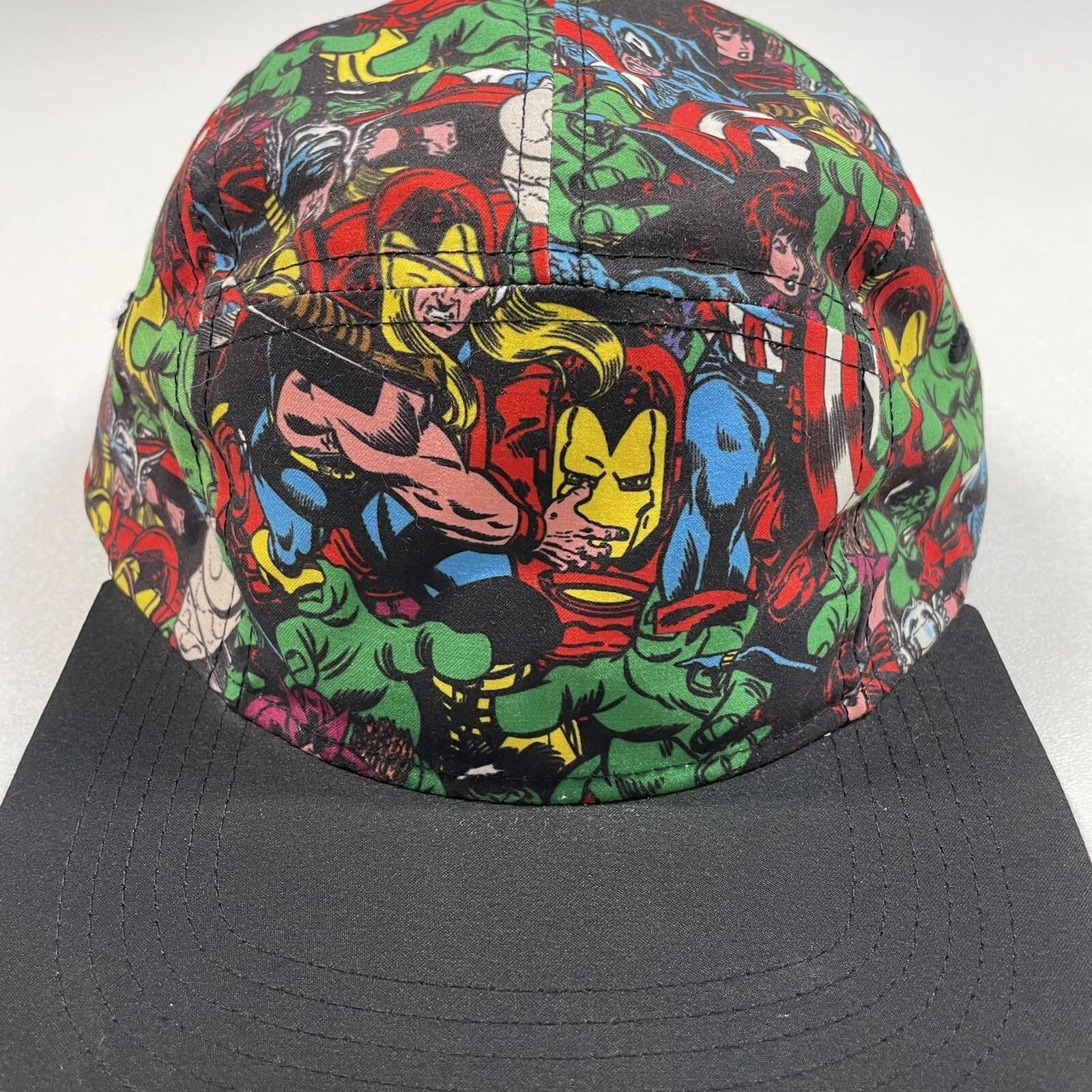 Marvel Comics Hat Cap Men Multicolor Strapback Iron Man Captain America Thor AOP