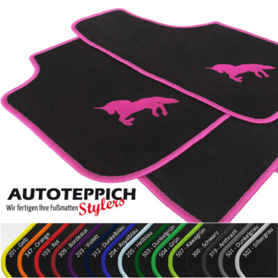 Fußmatten DRUCK EINHORN für Mercedes Benz E-Klasse C207 Coupe 2009-20