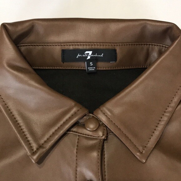 7 for all mankind brown leather dress