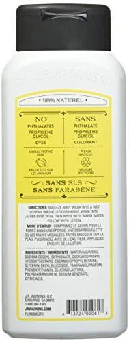 Jabón corporal hidratante diario crema limón J.R. Watkins 18 fl oz limpiador natural Foto 3 de 4