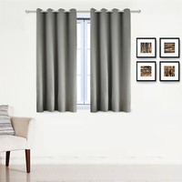 2X Gardinen Blickdicht ÖSen Vorhang Verdunklung 135X175Cm Dunkelgrau Vh5867Dgr-2