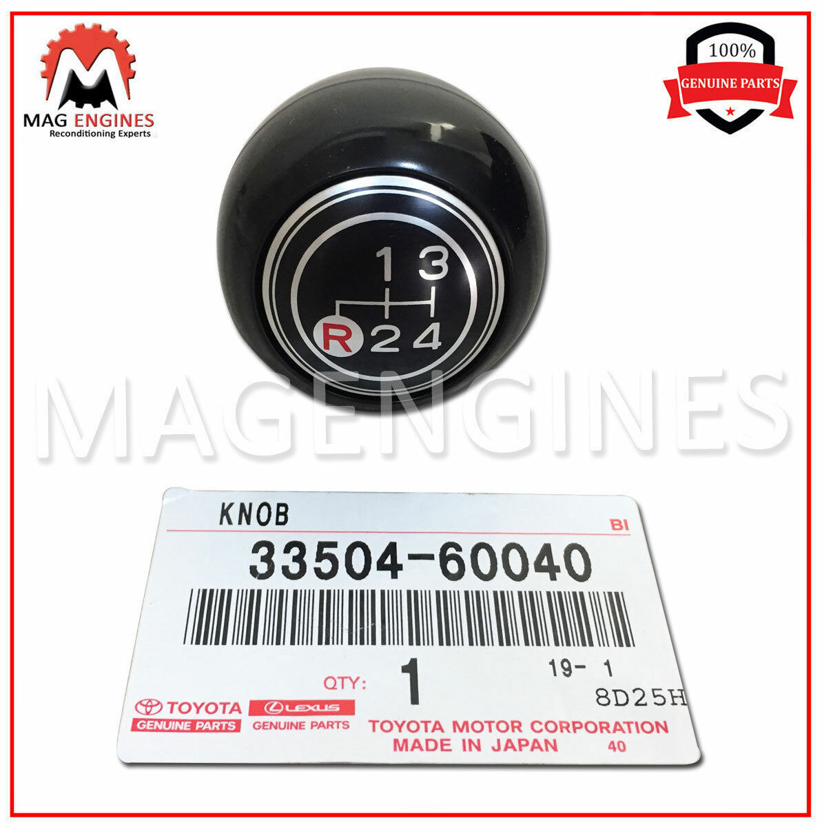 33504-60040 GENUINE OEM SHIFT LEVER KNOB SUB-ASSY 3350460040