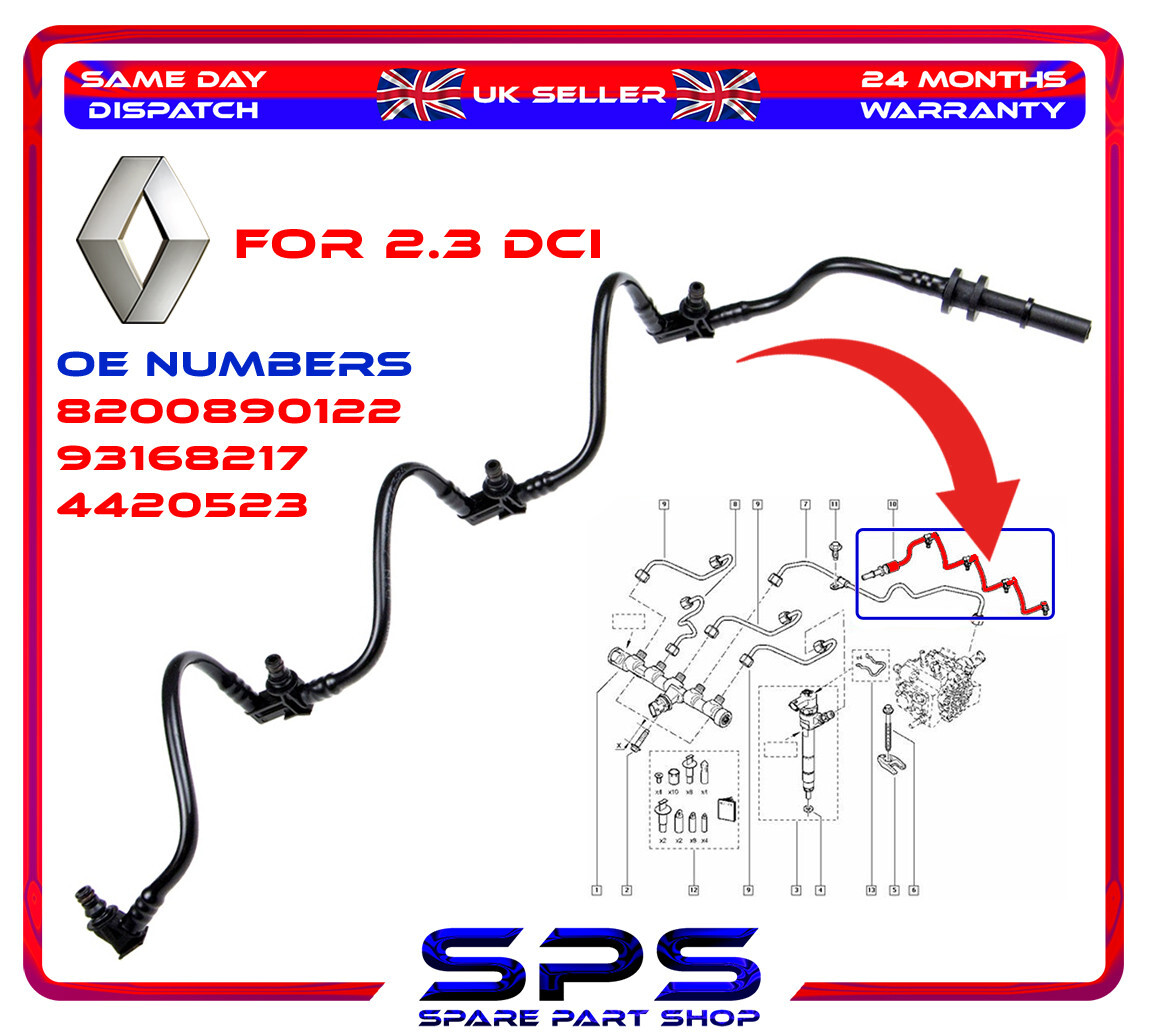 Fuel Leak Off Pipe For Renault Master III Injector 2.3 Dci 2010 On 8200890122
