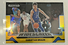 2022 Panini Prizm Christian Braun GOLD #10/10 Widescreen Kansas Jayhawks #WS-CB