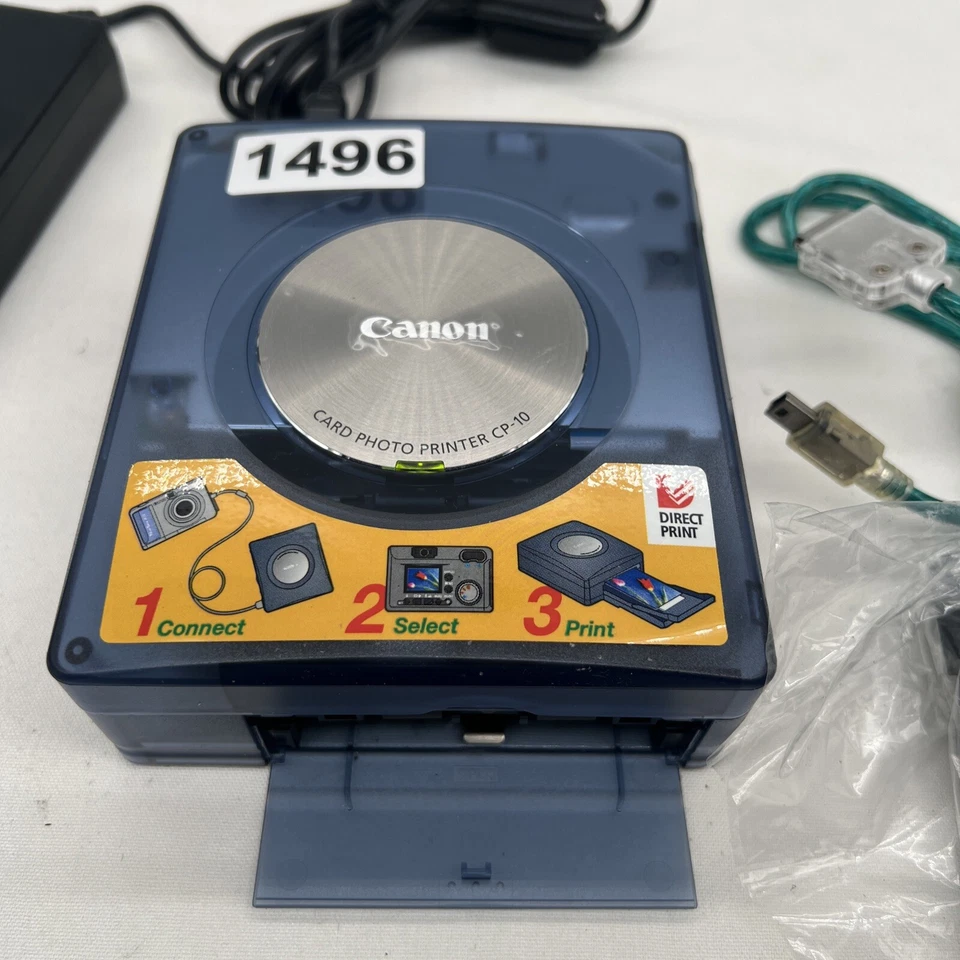 Canon CP10 Card Photo Printer with HC 36IP Paper  Compact Tested With Cord - Image 3 of 4