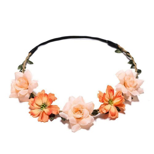 Blumen Haarreif Kopf Girlande Haarband Krone Kranz Festival Boho Hippie Strände - Bild 10 von 19