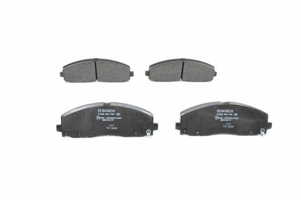 Bremsbelagsatz, Scheibenbremse Vorne FüR Fiat Jeep Lancia Bosch 0986494769-image