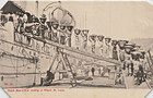 St Lucia Caribbean~Dutch Man-o-War coaling at Wharf~1900s Photo Postcard