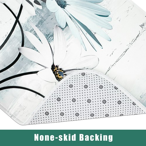 4Pcs Shower Curtain Bath Set Waterproof Toilet Lid Cover Floor Mat and 12 Hooks^ - Picture 9 of 12