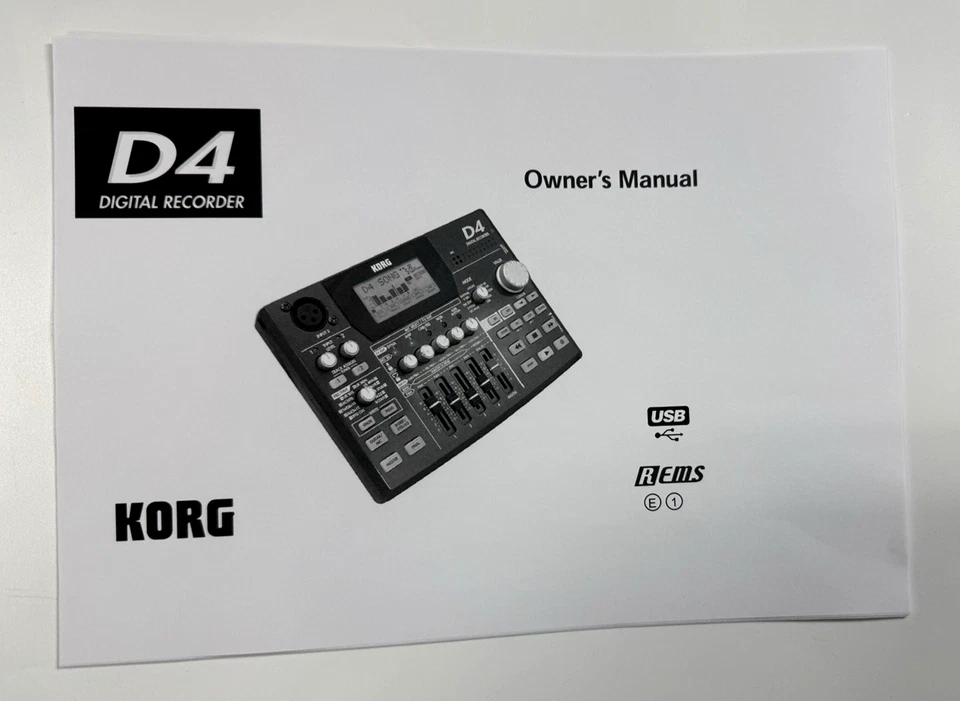 KORG D4 Digital Recorder Compact 4-track With Compact Flash(64MB) - Image 4 of 4