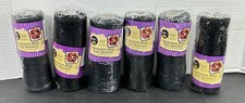 Lot of 6 Crafter's Square Decorative Mesh 6in x 5yd each Black Color New