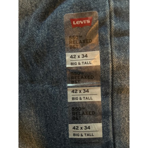Neu mit Etikett Levi's 550 Relaxed Fit blaue Jeans Big and Tall Größe 42 x 34 - Bild 3 von 5
