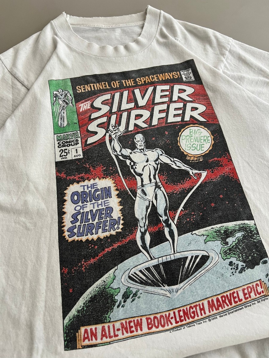 Large 1988 Silver Surfer Comic T-shirt View 2
