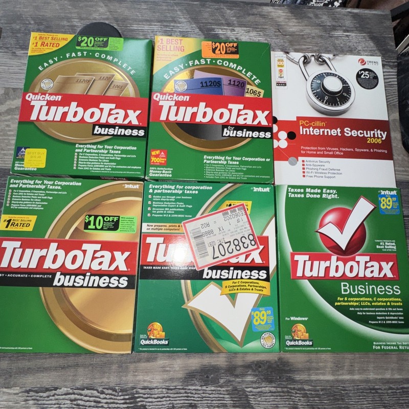 Turbotax Premier Business - CD tax software for  Bussiness lot  of 6