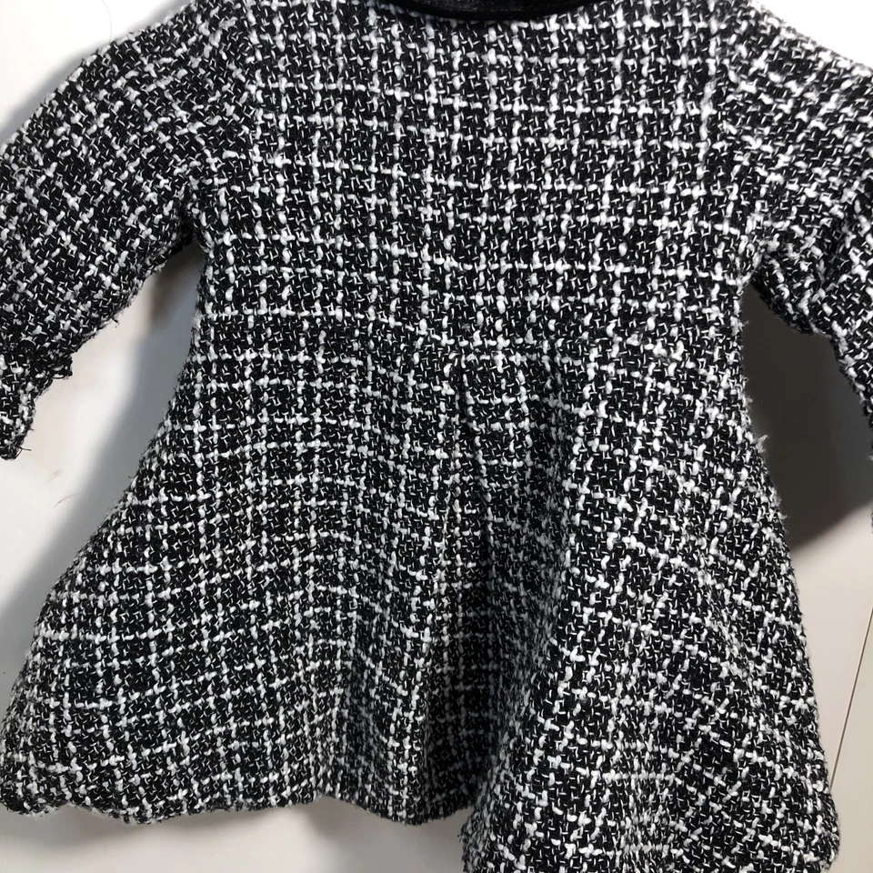 Vestido Formal Bebé Nannette Negro Blanco 3/6 Meses Boda Iglesia Formal  Foto 4 de 4