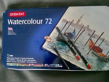Derwent WATERCOLOUR Pencils Tin Set of 72 Water-Soluble Colours