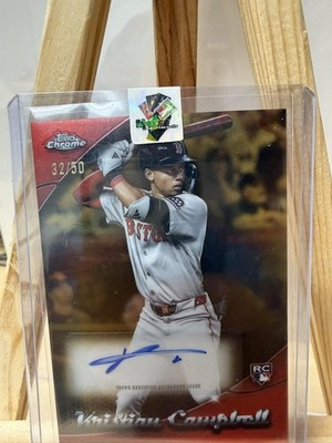 2025 Topps Chrome Update KRISTIAN CAMPBELL RC # /50 GOLD REF AUTO Chromeography