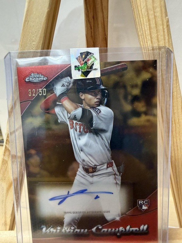 2025 Topps Chrome Update KRISTIAN CAMPBELL RC # /50 GOLD REF AUTO Chromeography