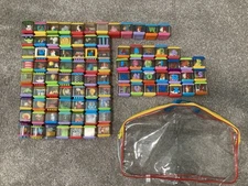 Fisher Price Peek A Boo Blocks Cubes Bag Sensory Complete Alphabet VTG Lot of 95