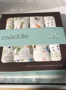 Aden + Anais Classic Cotton Muslin Baby Swaddles Rising Star 4 Pack 47x47