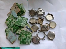 Lote de relojes vintage con cristales y estuches para relojes