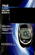 1x True Metrix Blood Glucose Self Monitoring - Unopened, Original Sealed Package