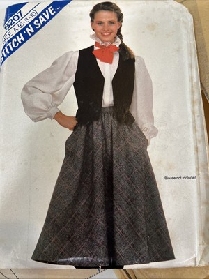 McCall's Pattern Easy Stitch n Save 8207 Misses' Skirt Vest Sizes 6-8-10 CUT VTG