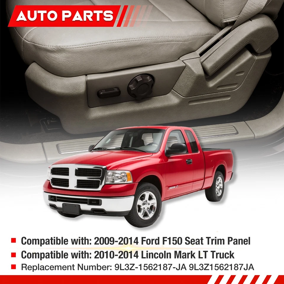 For 2009-2014 Ford F150 Seat Cover Trim Panel Bezel Drivers Side Medium Stone Foto 2 de 4
