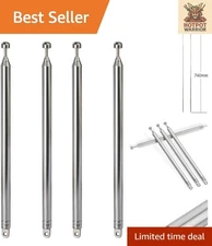 Easy-Install 7-Section Telescopic Antenna - 4-Pack for Radios and Home Theaters